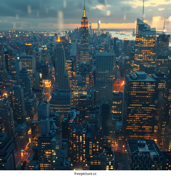New York City Skyline at Night