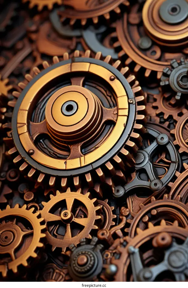 Steampunk Gears and Cogs Illustration