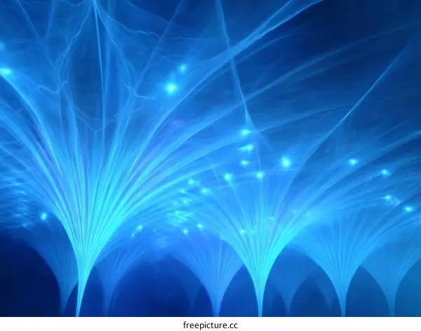 Abstract Light Blue Fractal Design