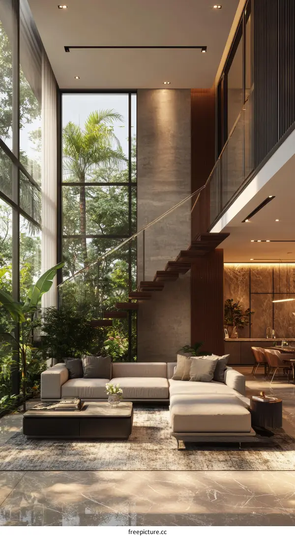 Modern Tropical Living Room Interior Design