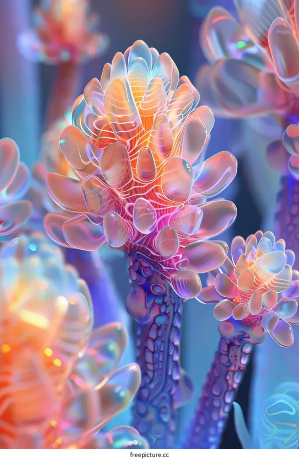 Alien Plant Life: Vivid 3D Renderings