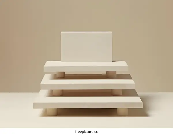Minimalist White Platform Product Display