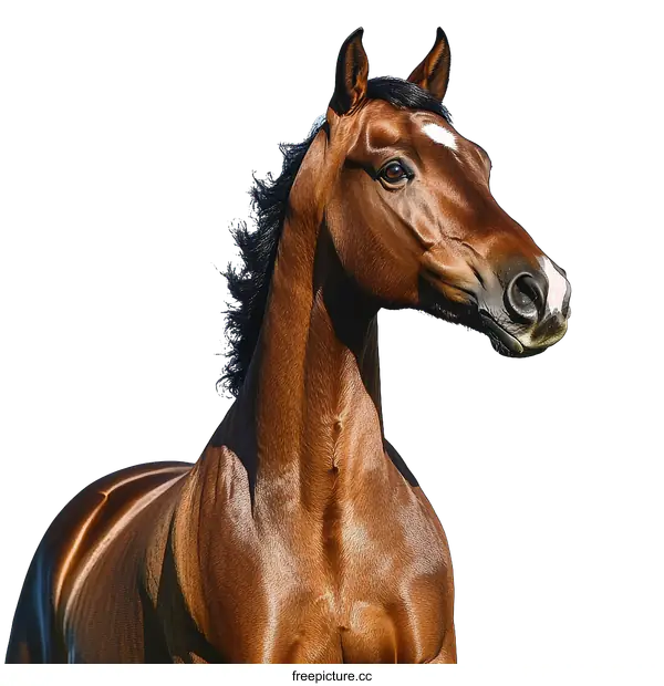 [Transparent Background PNG]Beautiful Horse Portrait Close-up