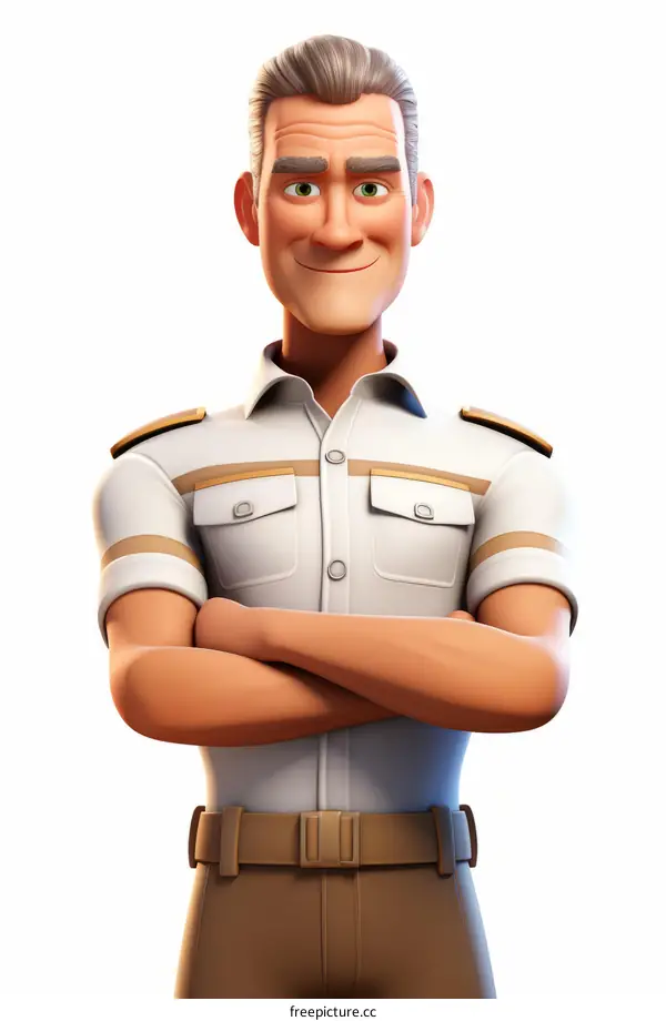 Smiling Man with Crossed Arms