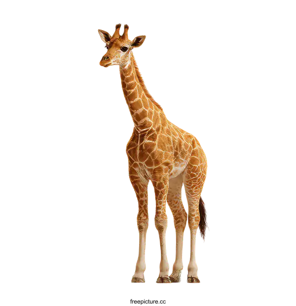 [Transparent Background PNG]Giraffe Isolated on White Background