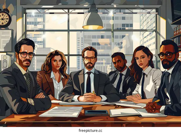 Diverse business professionals in a meeting