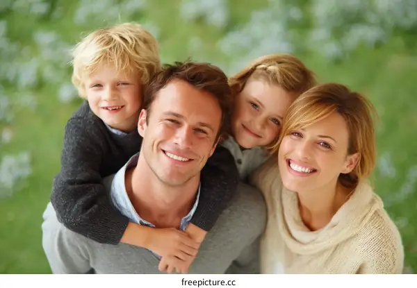Happy Family Portrait Outdoor