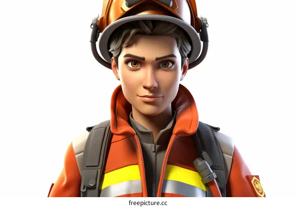 Firefighter in Full Gear