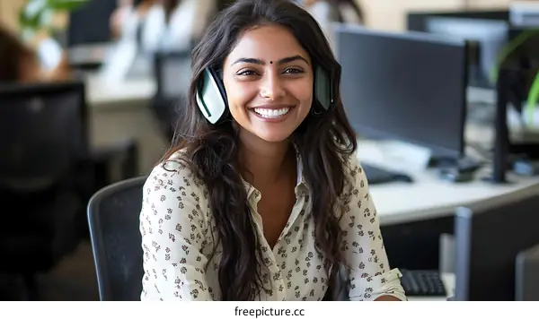 Indian Woman Customer Service Representative