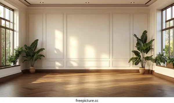 Elegant Interior Design Illustration of a Corner Room