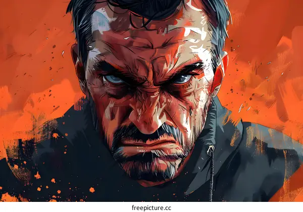 portrait of a man with a beard and a mustache