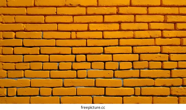 Vibrant Yellow Brick Wall Texture