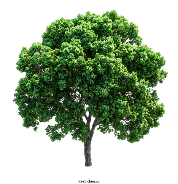 [Transparent Background PNG]Full Isolated Lush Green Tree