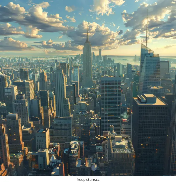 New York City Skyline at Sunset