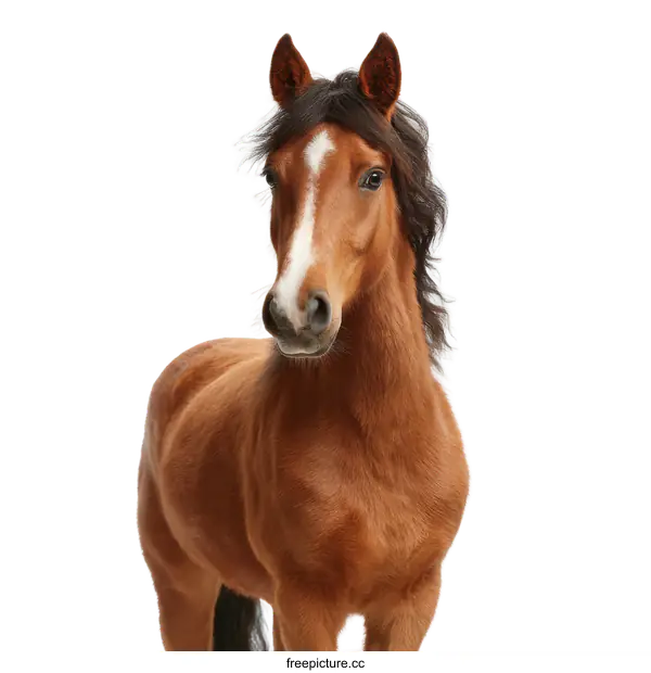 [Transparent Background PNG]Close-up Portrait of a Beautiful Chestnut Horse