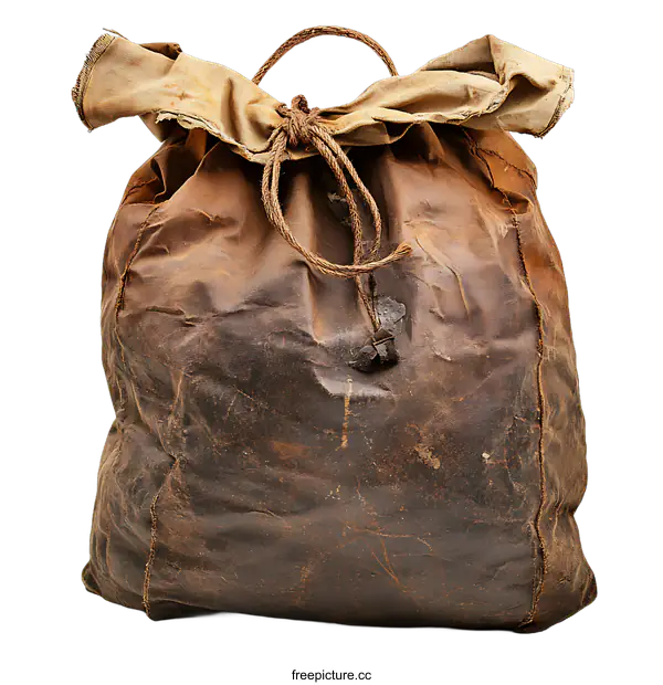 [Transparent Background PNG]Vintage Rustic Canvas Bag