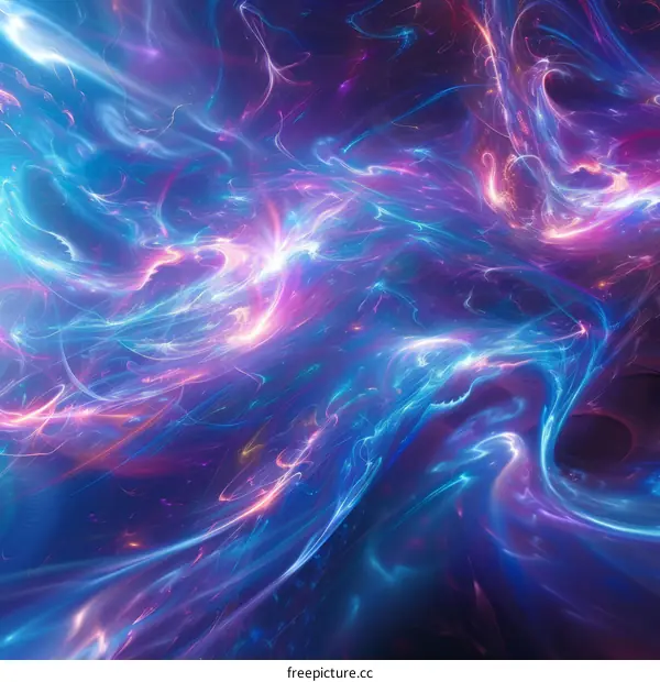 Colorful abstract background of glowing curved lines