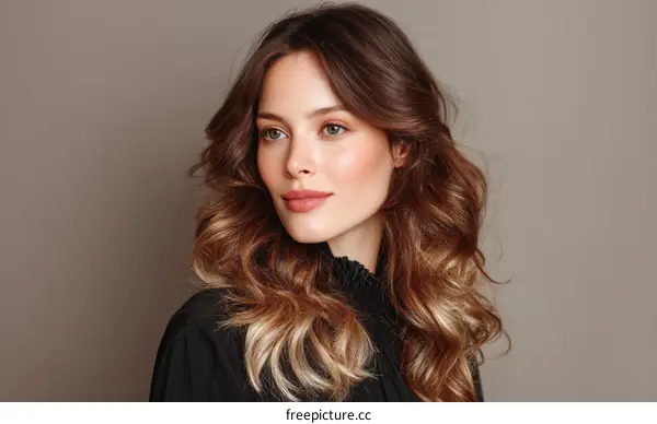 Beautiful Woman with Stylish Hair