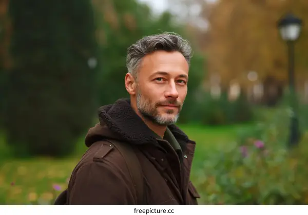 Portrait of a Man in a Park Setting