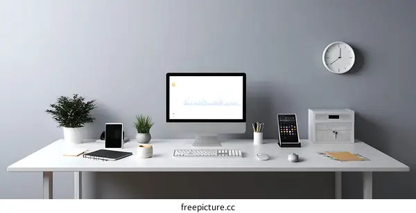 Modern Minimalist Home Office Workspace
