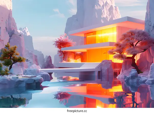 Modern House in a Mountain Oasis