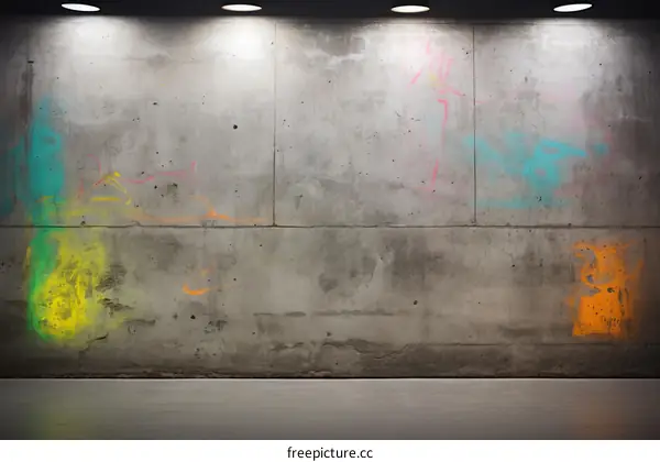 Colorful Graffiti Painted on a Concrete Wall