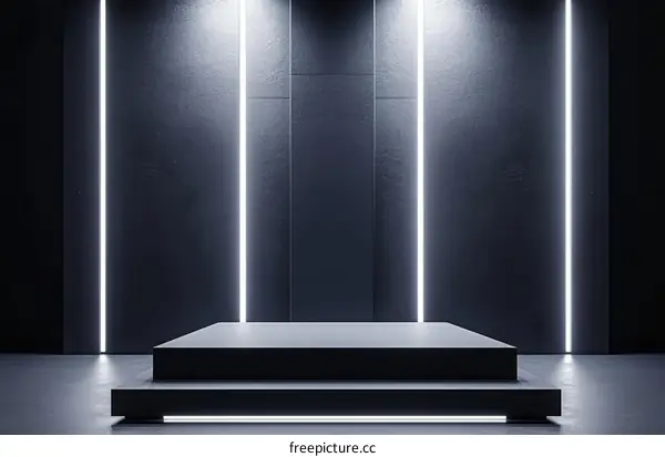 Modern Dark Stage Minimalist Showcase