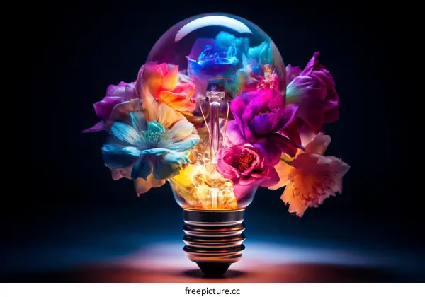 Blooming Light Bulb: A Symbol of Growth and Potential