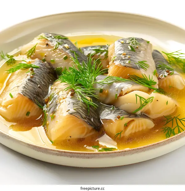 Pickled Herring Fillets with Dill