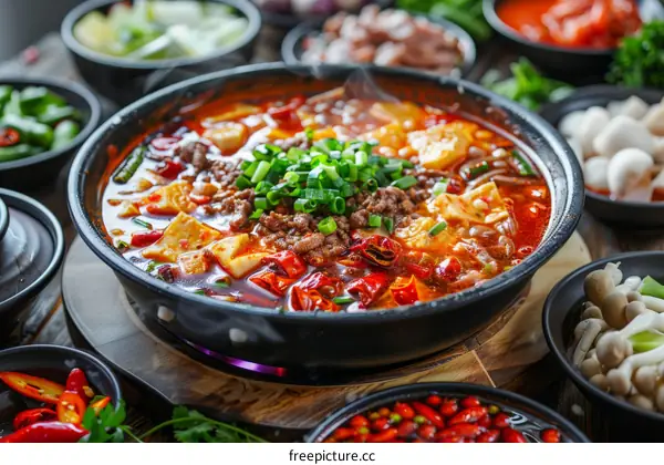 A bowl of delicious Chinese food with beef, tofu, and vegetables