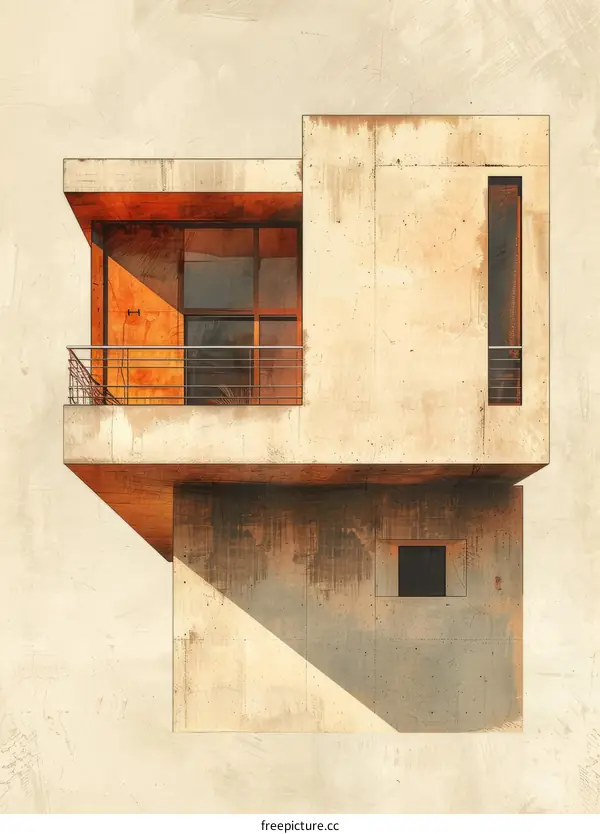 Modern minimalist house exterior