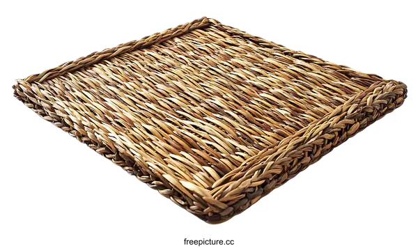 [Transparent Background PNG]Handwoven Rectangular Decorative Placemat