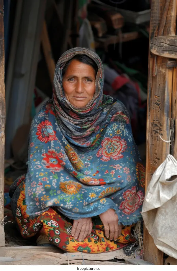 Portrait of a Woman in Traditional Dress