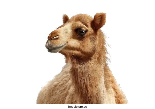 [Transparent Background PNG]Close-up Portrait of a Camel