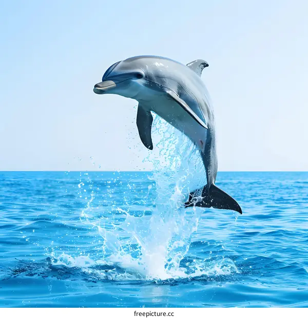 Dolphin Jumping Out of Water