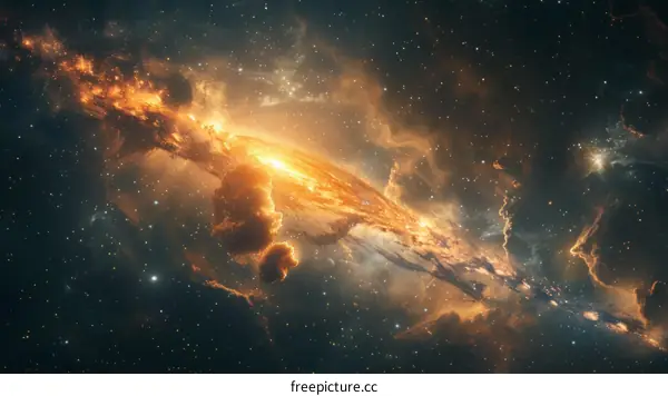 The Glowing Nebula and the Black Hole