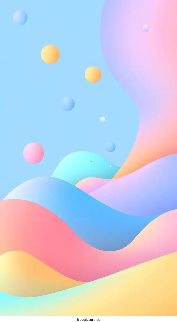 Abstract Colorful Background With Wavy Lines