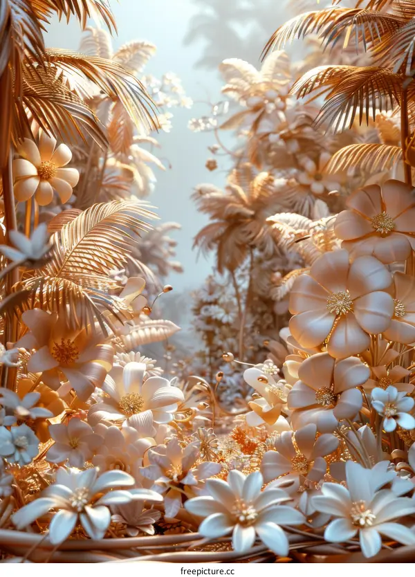 Golden Floral Paradise