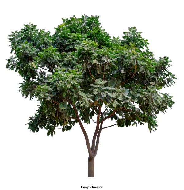 [Transparent Background PNG]Isolated Green Tree with Lush Foliage