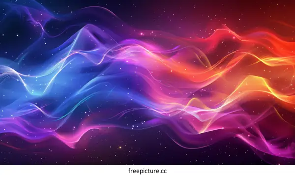 Abstract Colorful Flowing Lines Background Design