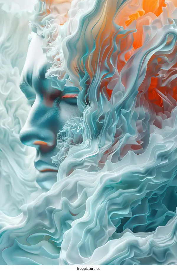 Portrait of a Man with Flowing Hair