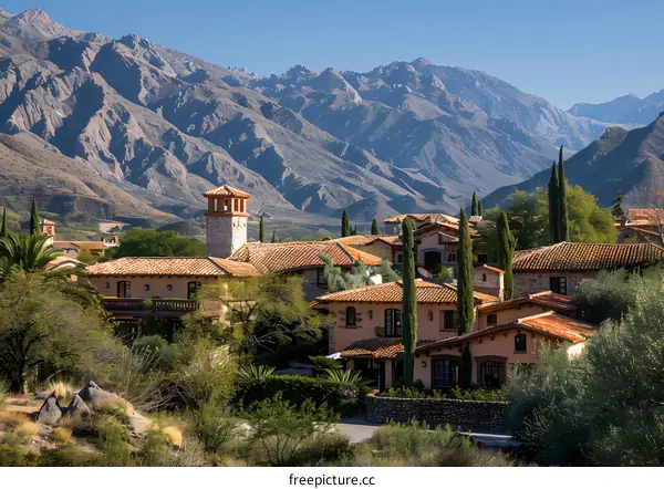 Adobe Stock image of a luxury villa with a beautiful mountain view