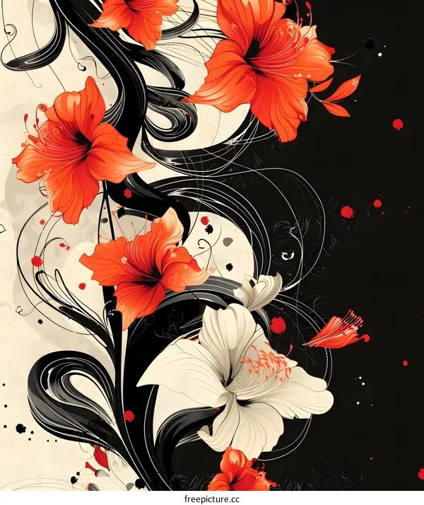 Hand-painted flower illustrations