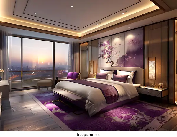 Luxurious hotel room interior