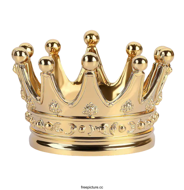 [Transparent Background PNG]Golden Crown Decorative Object