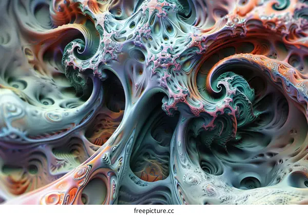 Abstract Organic Structure 3D Rendering