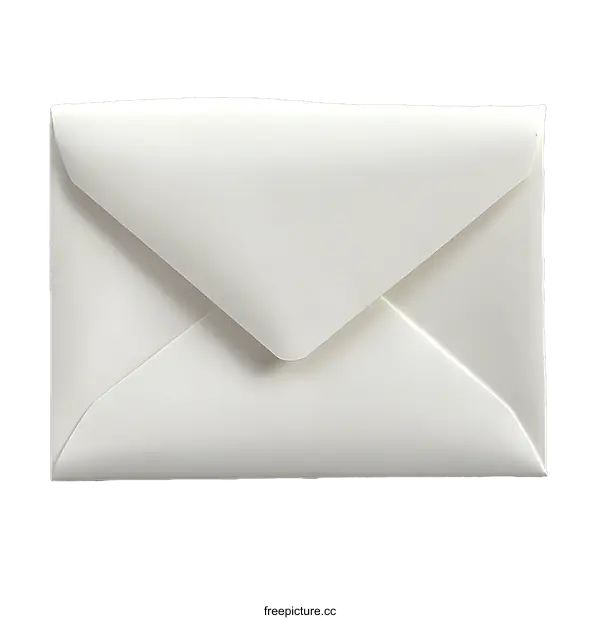 [Transparent Background PNG]Elegant Blank White Envelope Illustration