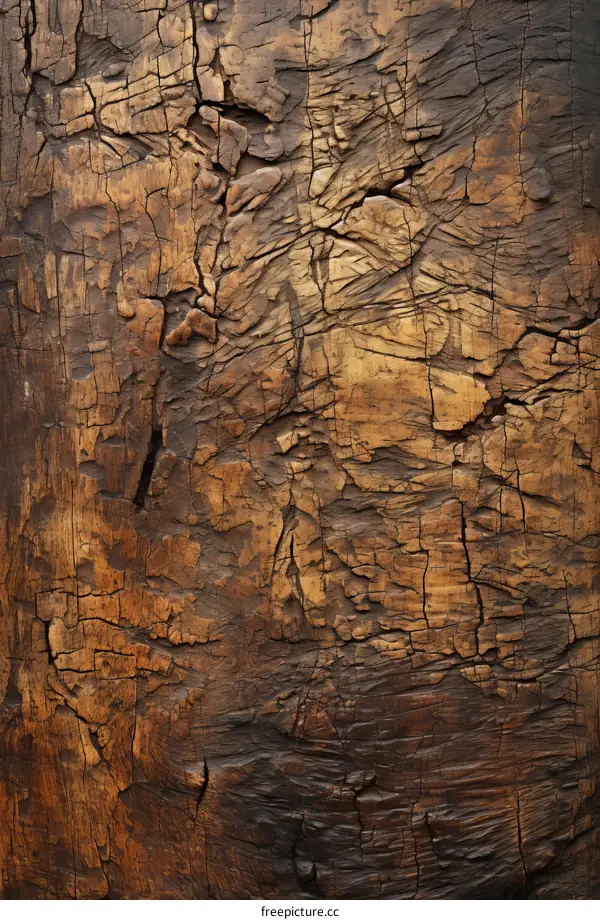 Cracked Weathered Wooden Surface