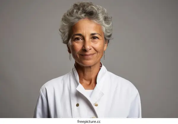 Portrait of a confident female chef smiling