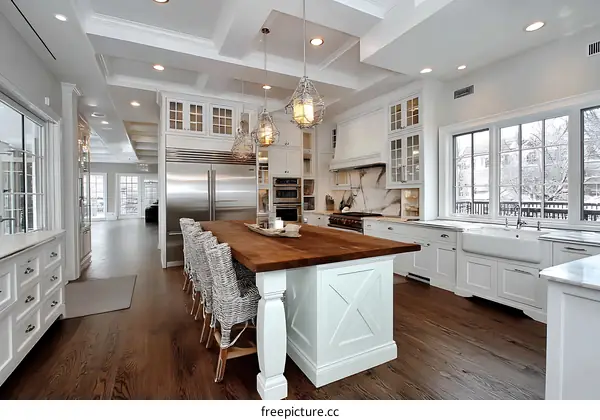 Modern Farmhouse Kitchen with Island